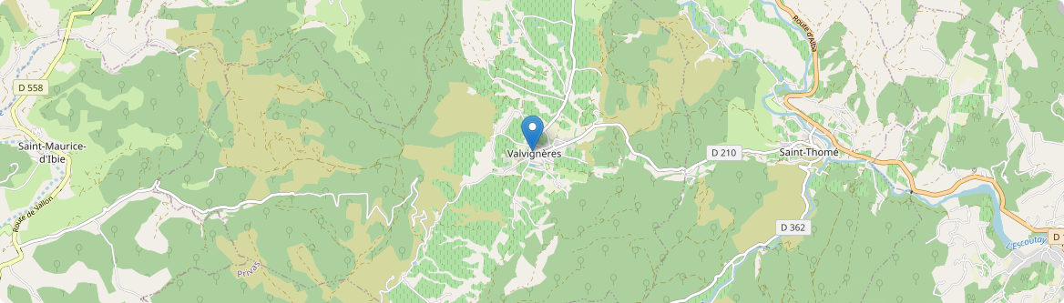 Valvignères - Carte