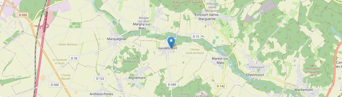 Vandélicourt - Carte