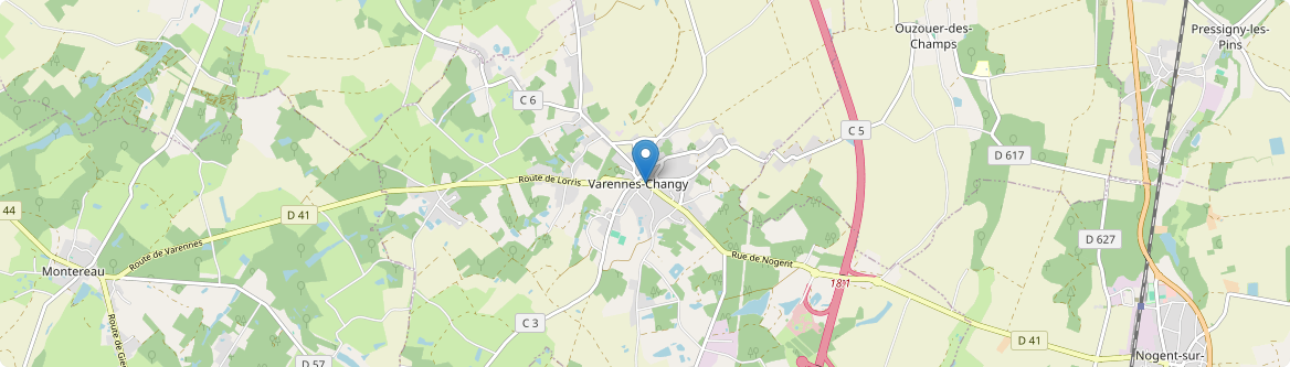 Varennes-Changy - Carte