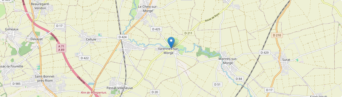 Varennes-sur-Morge - Carte