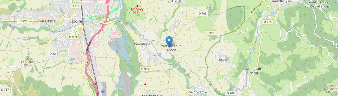 Varennes-sur-Usson - Carte