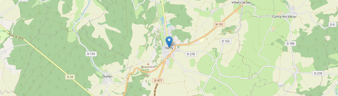 Varzy - Carte