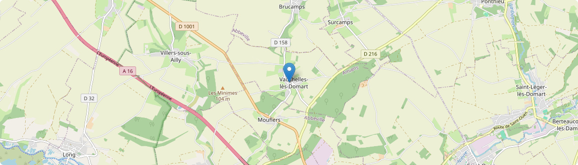 Vauchelles-lès-Domart - Carte