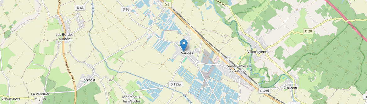 Vaudes - Carte