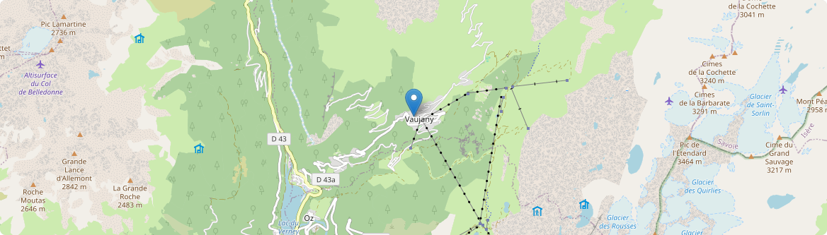 Vaujany - Carte