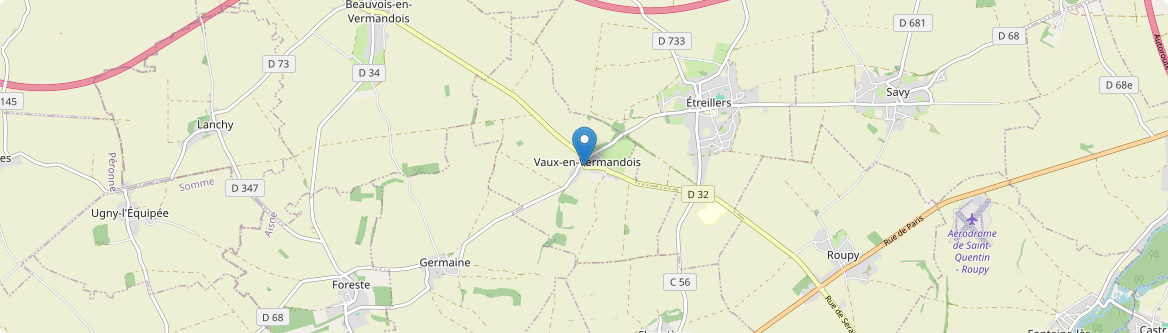 Vaux-en-Vermandois - Carte