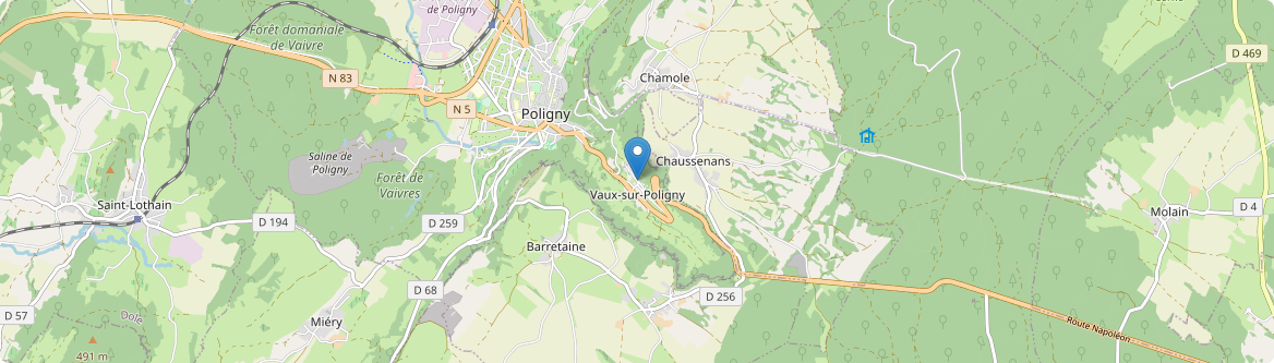 Vaux-sur-Poligny - Carte