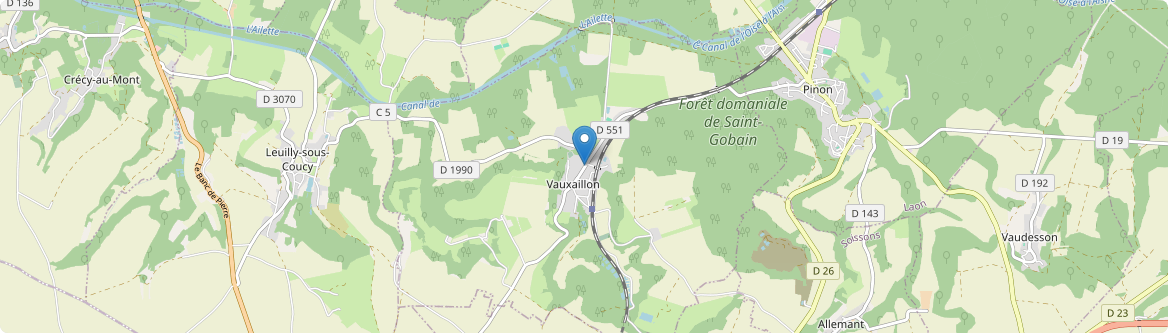 Vauxaillon - Carte