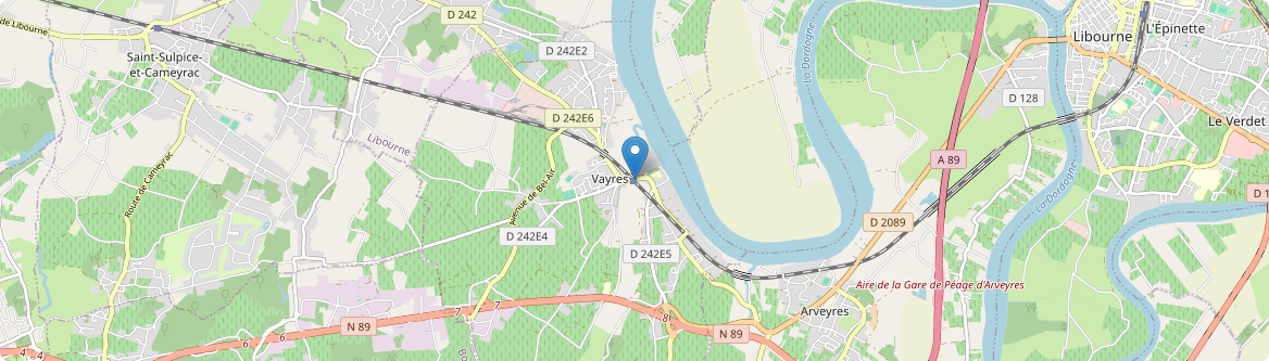 Vayres - Carte