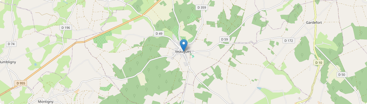 Veaugues - Carte