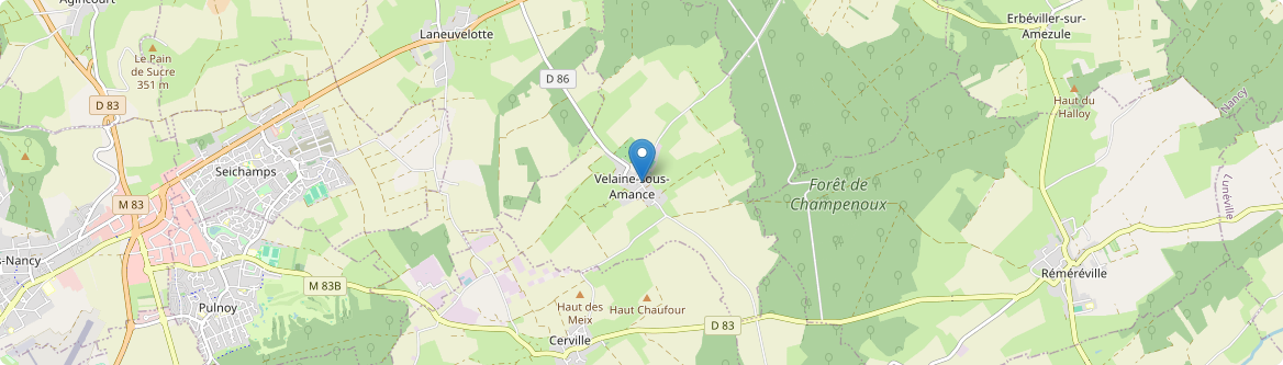 Velaine-sous-Amance - Carte