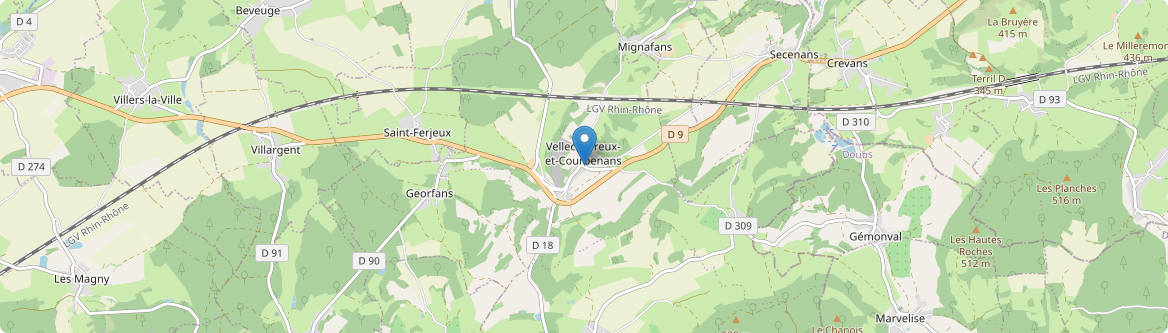 Vellechevreux-et-Courbenans - Carte