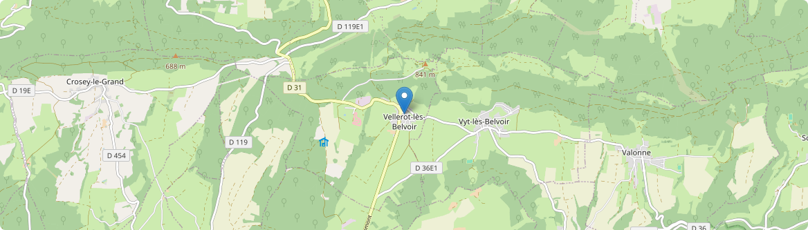 Vellerot-lès-Belvoir - Carte