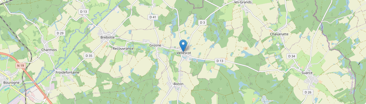 Vellescot - Carte