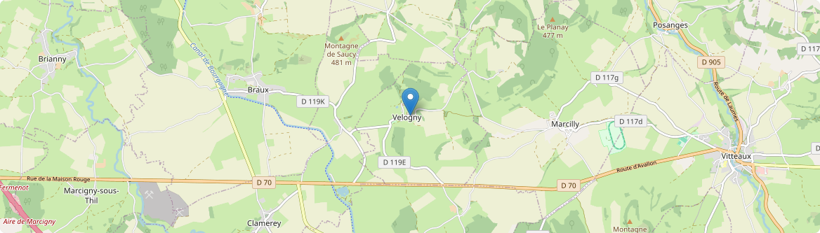 Velogny - Carte