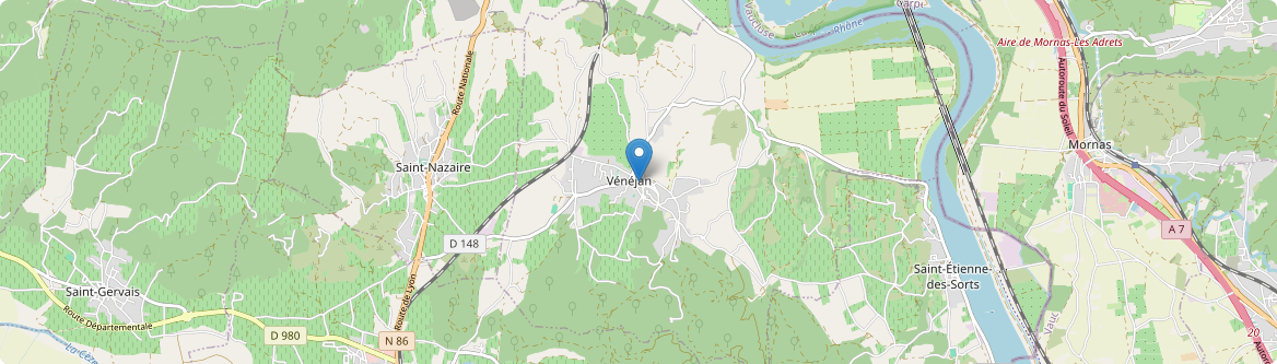 Vénéjan - Carte
