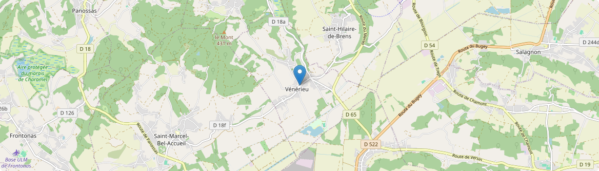 Vénérieu - Carte