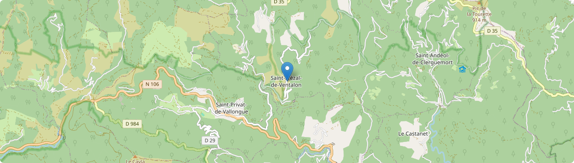 Ventalon en Cévennes - Carte