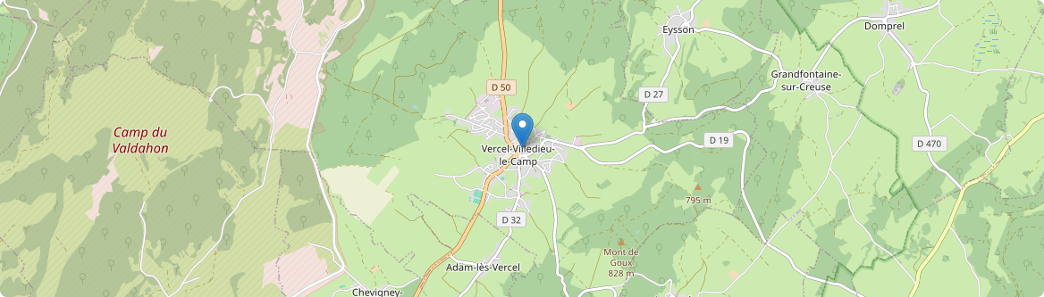 Vercel-Villedieu-le-Camp - Carte