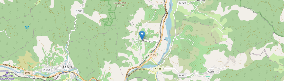 Vercheny - Carte
