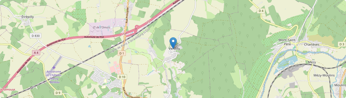 Verdilly - Carte
