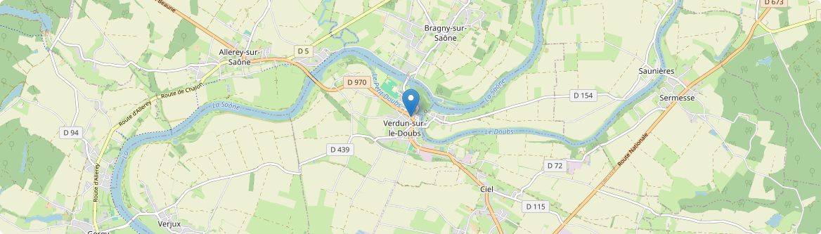 Verdun-sur-le-Doubs - Carte