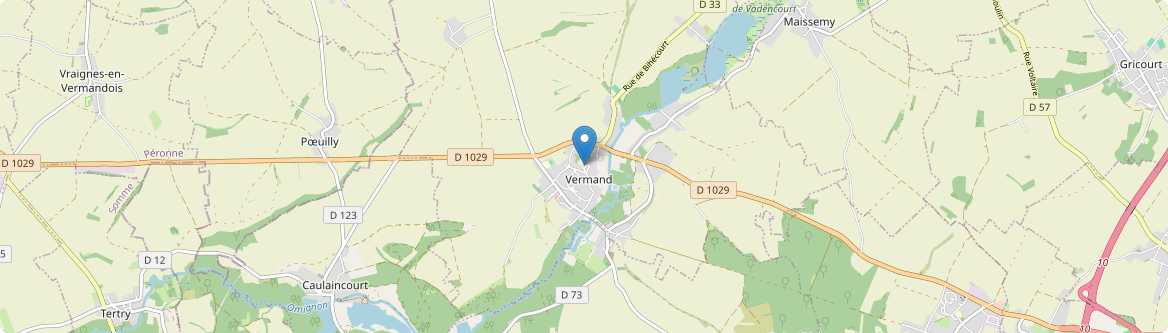 Vermand - Carte