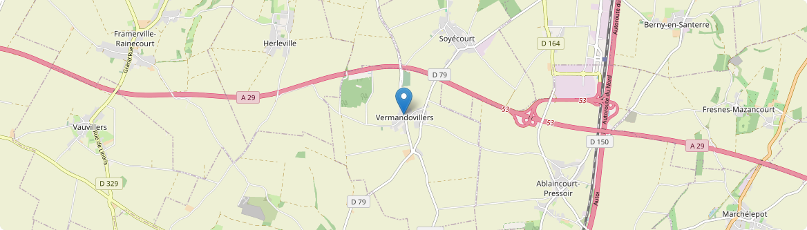 Vermandovillers - Carte