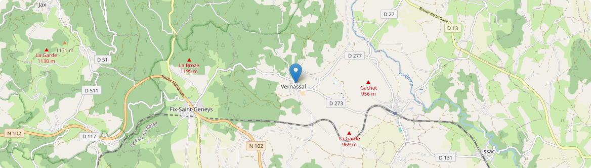 Vernassal - Carte