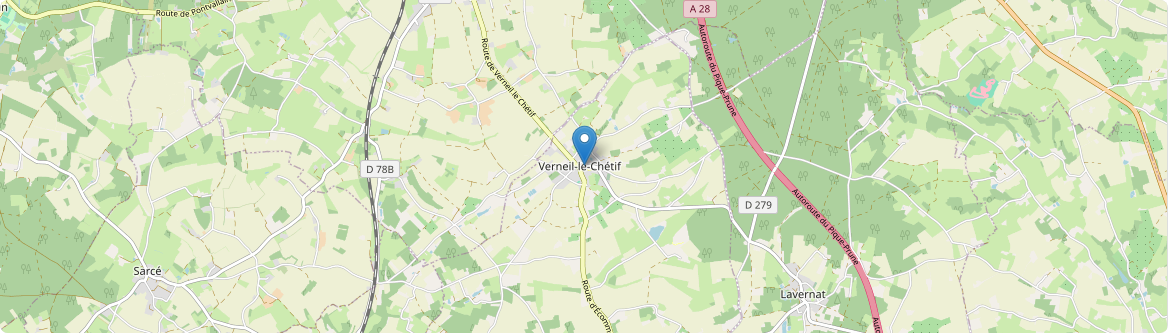 Verneil-le-Chétif - Carte