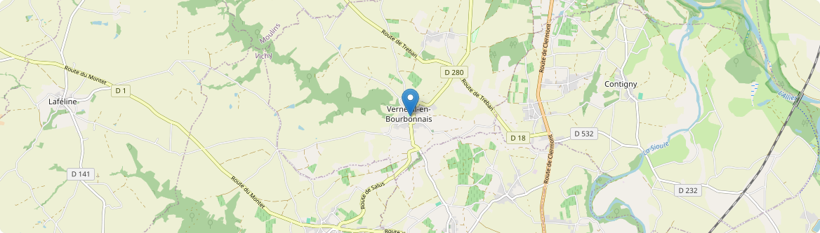 Verneuil-en-Bourbonnais - Carte
