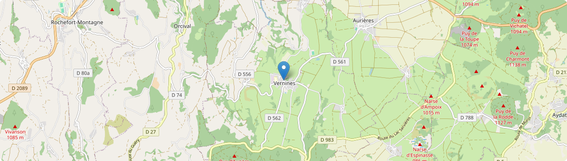 Vernines - Carte