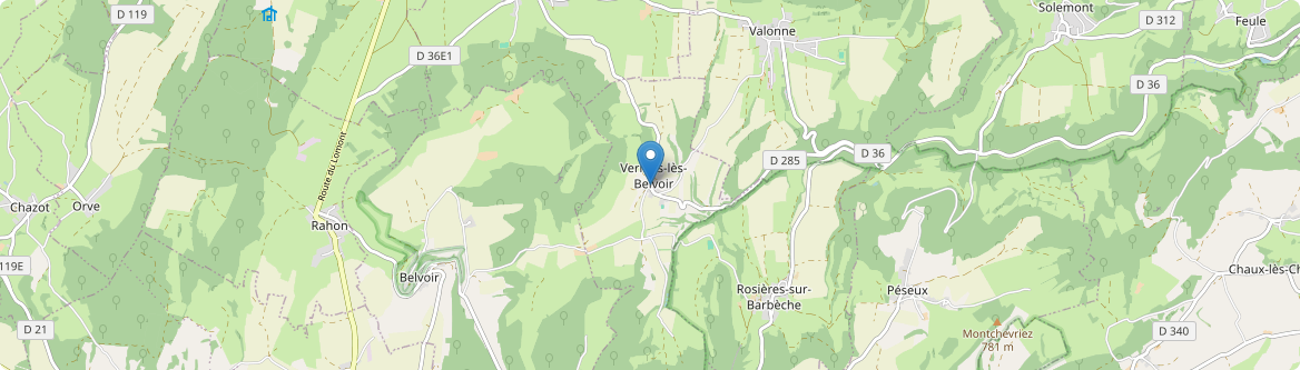 Vernois-lès-Belvoir - Carte