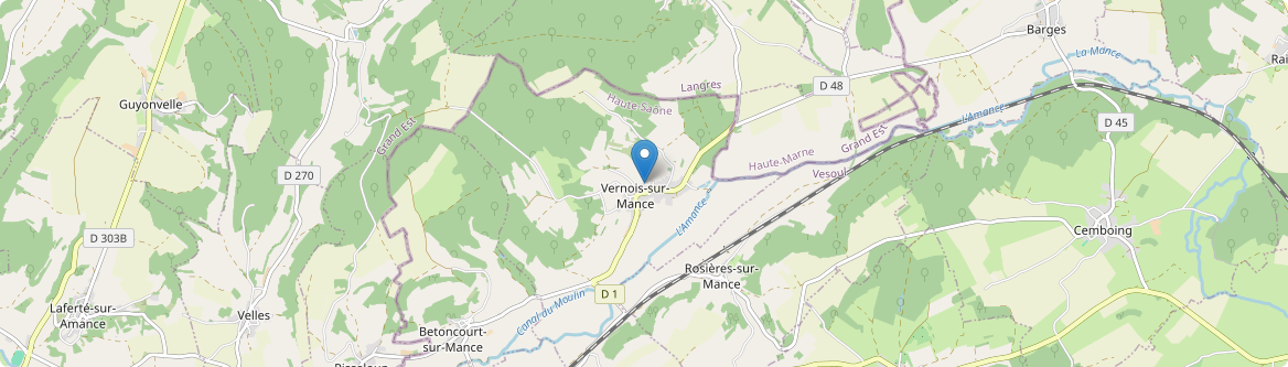 Vernois-sur-Mance - Carte