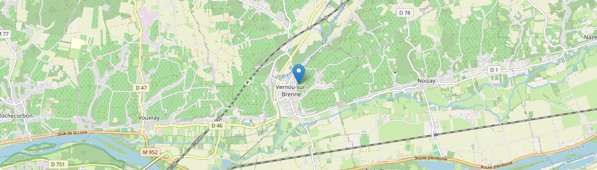 Vernou-sur-Brenne - Carte