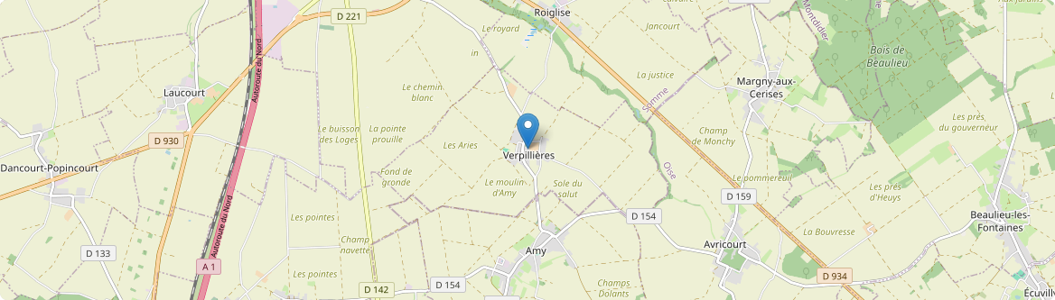 Verpillières - Carte