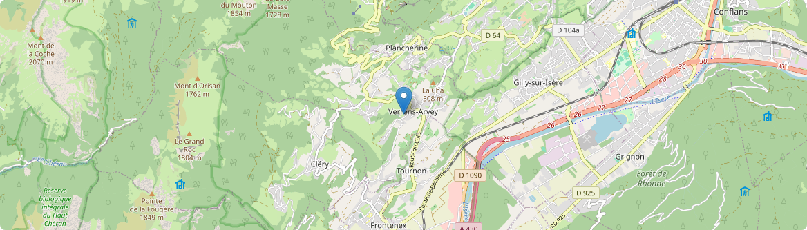 Verrens-Arvey - Carte