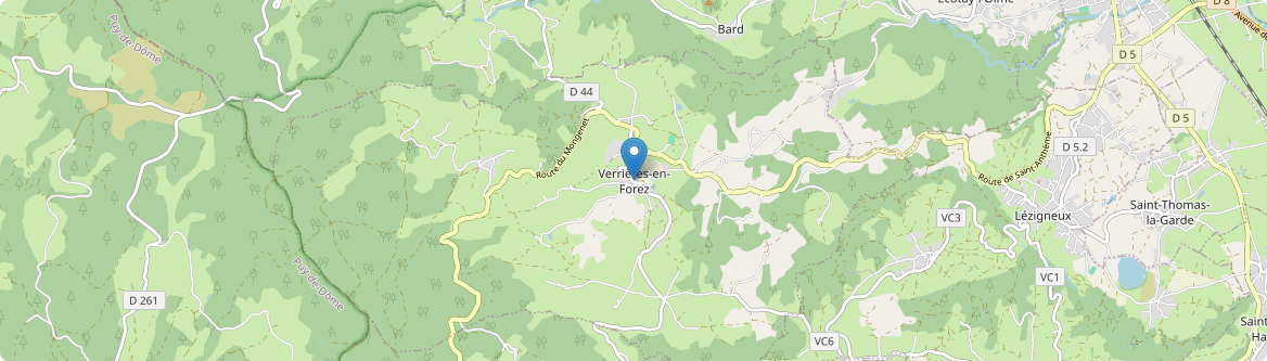 Verrières-en-Forez - Carte