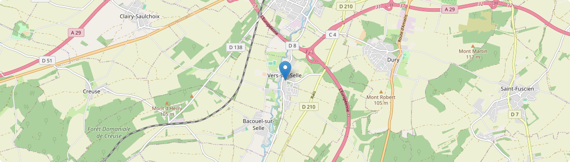 Vers-sur-Selle - Carte