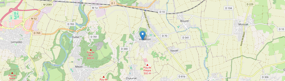 Vertaizon - Carte