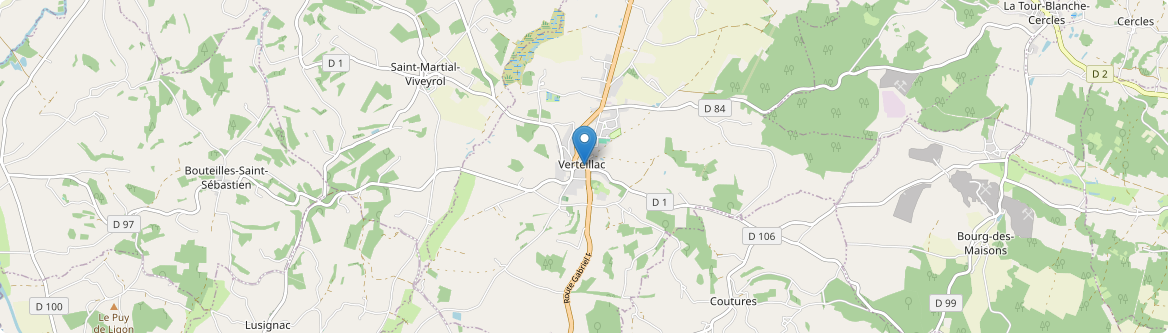 Verteillac - Carte