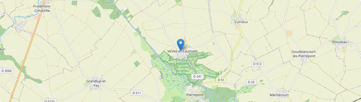 Vesles-et-Caumont - Carte