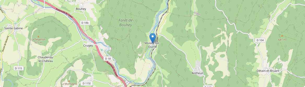 Veuvey-sur-Ouche - Carte
