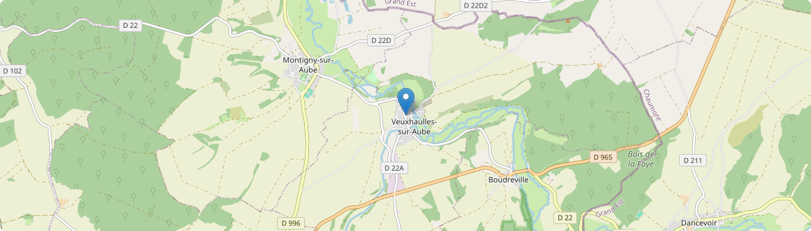 Veuxhaulles-sur-Aube - Carte