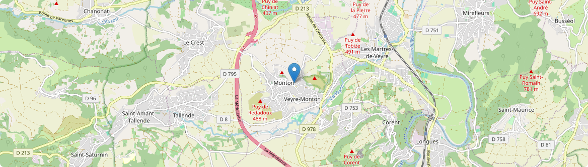 Veyre-Monton - Carte