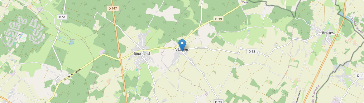 Vézières - Carte