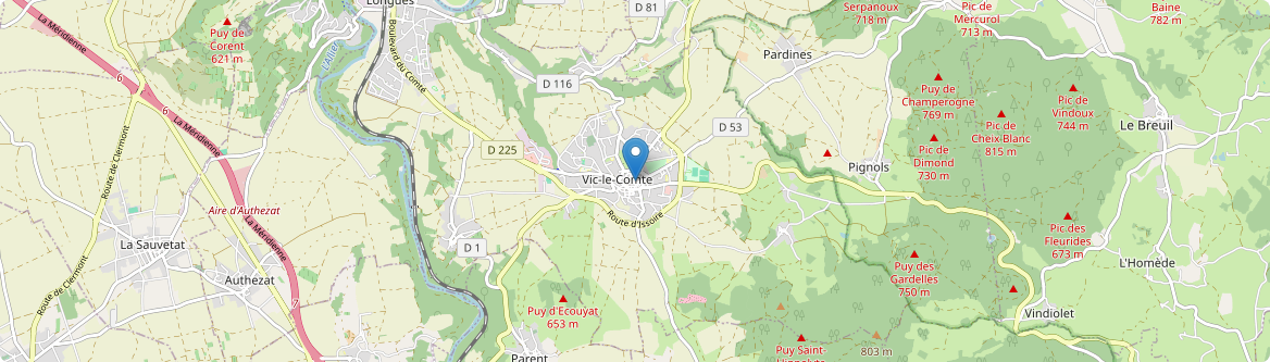 Vic-le-Comte - Carte