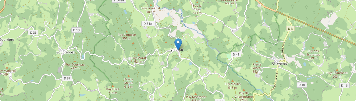 Vidaillat - Carte