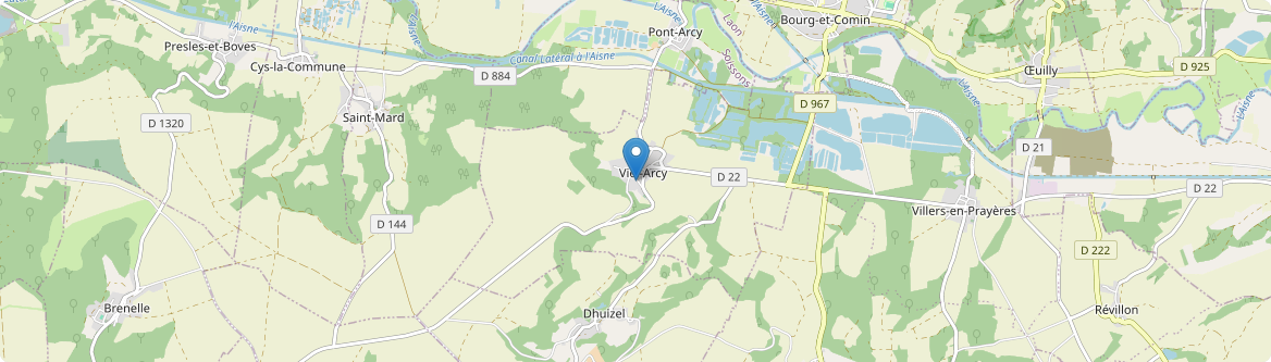 Viel-Arcy - Carte