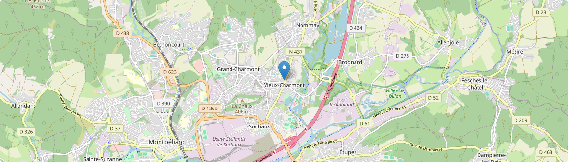 Vieux-Charmont - Carte